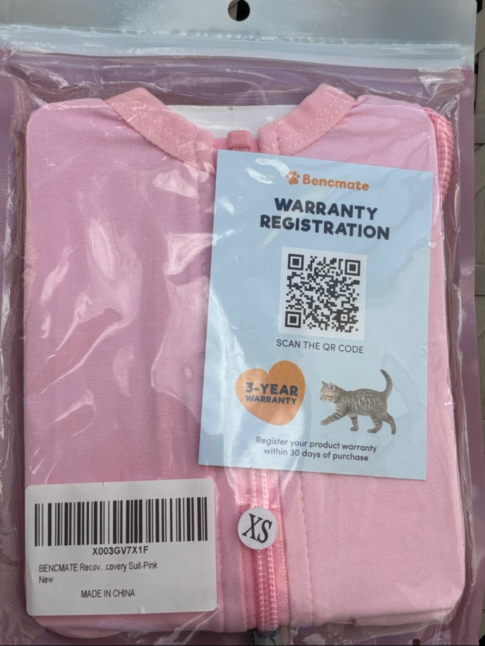 Bencmate Pink Recovery Suit - XS